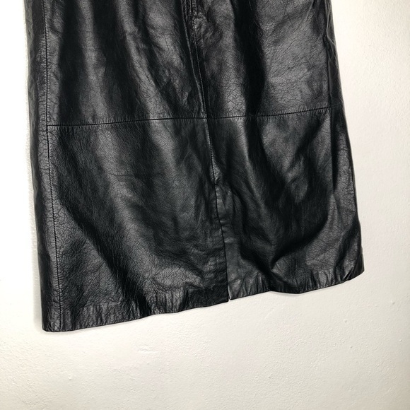 West Bay Leather Skirt Black Size 10 - Picture 4 of 7